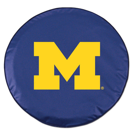 Michigan Wolverines HBS Navy Vinyl Fitted Spare Car Tire Cover - Sporting Up