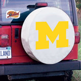 Michigan Wolverines HBS White Vinyl Fitted Spare Car Tire Cover - Sporting Up