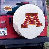 Housse de pneu de voiture équipée en vinyle blanc hbs des Golden Gophers du Minnesota - faire du sport