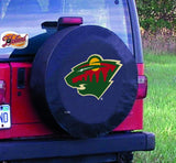 Minnesota Wild HBS Black Vinyl Fitted Spare Car Tire Cover - Sporting Up
