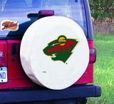 Minnesota Wild HBS White Vinyl Fitted Spare Car Tire Cover - Sporting Up