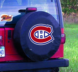 Montreal Canadiens HBS Black Vinyl Fitted Spare Car Tire Cover - Sporting Up