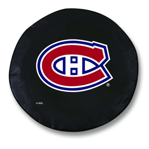 Montreal canadiens hbs cubierta de neumático de repuesto instalada en vinilo negro - sporting up
