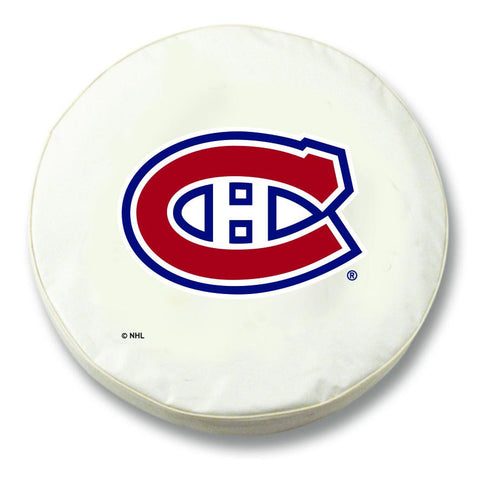 Compre una cubierta de neumático de repuesto instalada en vinilo blanco montreal canadiens hbs - sporting up