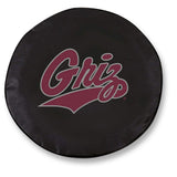 Montana Grizzlies HBS Black Vinyl Fitted Spare Car Tire Cover - Sporting Up