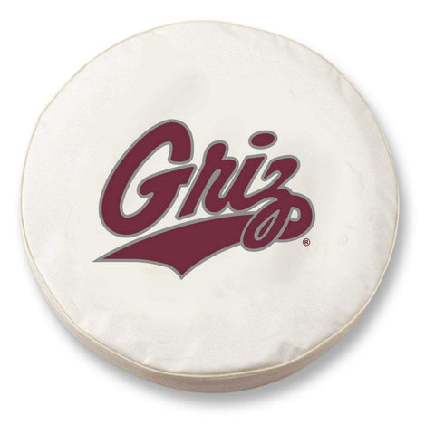 Kaufen Sie Montana Grizzlies HBS, passende Ersatzreifenabdeckung aus weißem Vinyl – sportlich