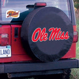 Ole Miss Rebels HBS Black Vinyl Fitted Spare Car Tire Cover - Sporting Up