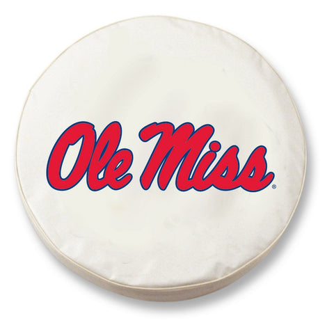Shop Ole Miss Rebels HBS White Vinyl Fitted Spare Car Tire Cover - Sporting Up