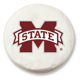 Mississippi State Bulldogs HBS Autoreifenabdeckung aus weißem Vinyl – sportlich