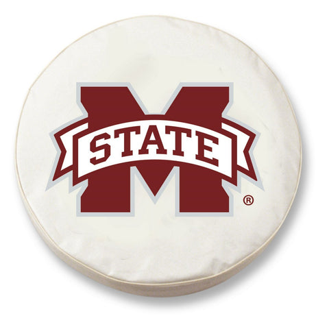 Shop Mississippi State Bulldogs HBS White Vinyl Fitted Car Tire Cover - Sporting Up