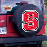 Nc state wolfpack hbs cubierta de neumático de repuesto instalada en vinilo negro - sporting up