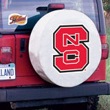Nc state wolfpack hbs cubierta de neumático de repuesto instalada en vinilo blanco - sporting up