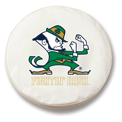 Shop Notre Dame Fighting Irish White Leprechaun Fitted Car Tire Cover - Sporting Up