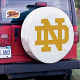 Notre Dame Fighting Irish HBS White "ND" Fitted Car Tire Cover - Sporting Up