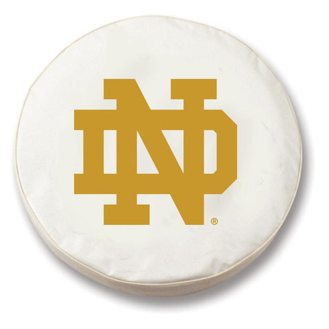 Notre Dame Fighting Irish HBS White "ND" Fitted Car Tire Cover - Sporting Up