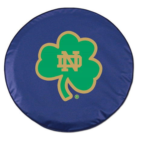 Notre Dame Fighting Irish Navy Shamrock Fitted Car Tire Cover - Sporting Up