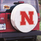 Nebraska Cornhuskers HBS White Vinyl Fitted Spare Car Tire Cover - Sporting Up