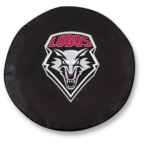 New Mexico Lobos HBS Ersatzreifenabdeckung aus schwarzem Vinyl – sportlich