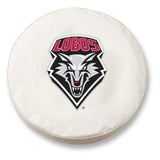 New Mexico Lobos HBS White Vinyl Fitted Spare Car Tire Cover - Sporting Up
