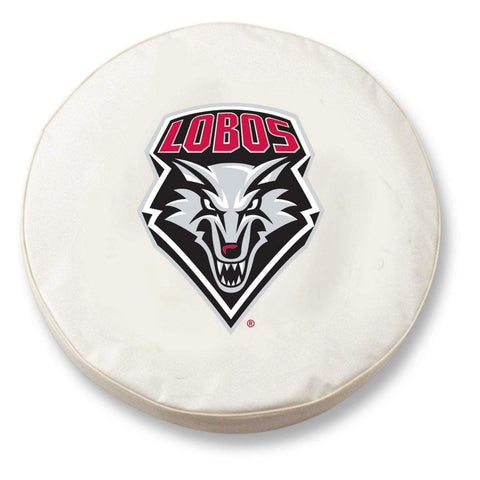 Shop New Mexico Lobos HBS White Vinyl Fitted Spare Car Tire Cover - Sporting Up