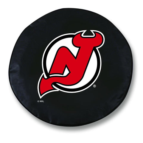 Housse de pneu de rechange équipée en vinyle noir hbs des Devils du New Jersey - Sporting Up