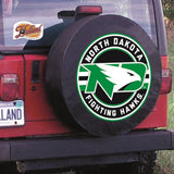 North Dakota Fighting Hawks HBS Black Fitted Car Tire Cover - Sporting Up