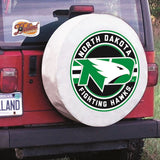 Cubierta blanca para neumáticos de coche hbs de los Fighting Hawks de Dakota del Norte - sporting up