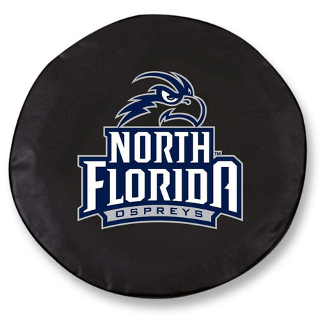 Shop North Florida Ospreys HBS Black Vinyl Fitted Car Tire Cover - Sporting Up
