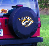Housse de pneu de voiture de secours équipée en vinyle noir hbs des Predators de Nashville - Sporting up