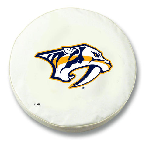 Shop Nashville Predators HBS White Vinyl Fitted Spare Car Tire Cover - Sporting Up