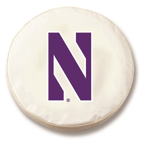 Northwestern Wildcats HBS Ersatzreifenabdeckung aus weißem Vinyl – sportlich