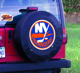 Housse de pneu de voiture de secours équipée en vinyle noir hbs des Islanders de New York - Sporting up