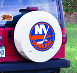 New york islanders hbs vit vinylmonterad reservdäcksskydd för bil - sportigt