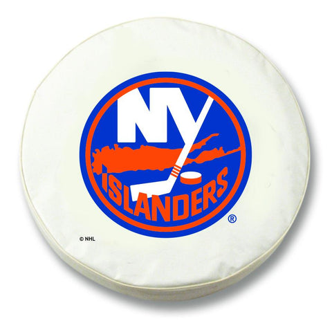 Shop New York Islanders HBS White Vinyl Fitted Spare Car Tire Cover - Sporting Up