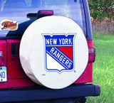 New York Rangers HBS White Vinyl Fitted Spare Car Tire Cover - Sporting Up