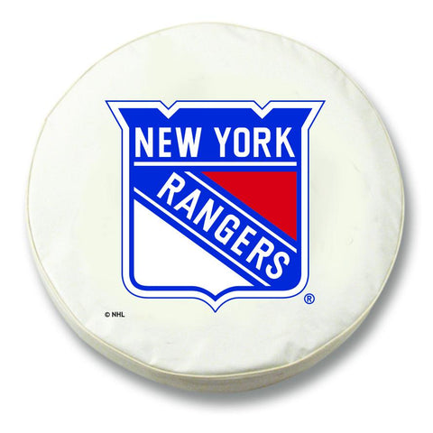 Shop New York Rangers HBS White Vinyl Fitted Spare Car Tire Cover - Sporting Up