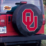 Oklahoma Sooners HBS Black Vinyl Fitted Spare Car Tire Cover - Sporting Up