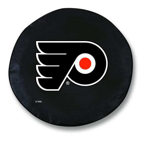 Housse de pneu de voiture de secours équipée en vinyle noir hbs des Flyers de Philadelphie - Sporting Up