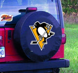 Pittsburgh penguins hbs cubierta de neumático de coche de repuesto equipada con vinilo negro - sporting up
