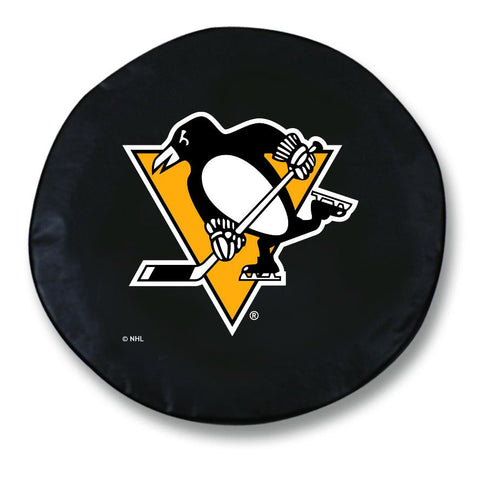 Achetez la housse de pneu de secours équipée en vinyle noir hbs des pingouins de Pittsburgh - Sporting Up