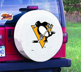 Housse de pneu de voiture de secours équipée en vinyle blanc HBs des Penguins de Pittsburgh - Sporting Up