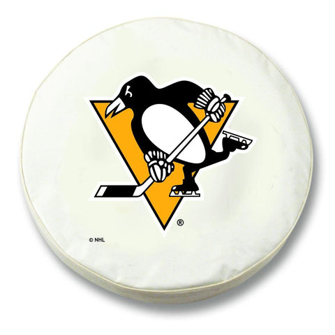 Pittsburgh Penguins HBS Ersatzreifenabdeckung aus weißem Vinyl – sportlich