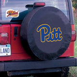 Housse de pneu de voiture de secours équipée en vinyle noir HBs des Panthers de Pittsburgh - Sporting Up