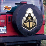 Purdue boilermakers hbs svart vinylmonterad reservdäcksskydd för bil - sportigt