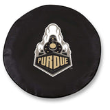 Purdue Boilermakers HBS Black Vinyl Fitted Spare Car Tire Cover - Sporting Up