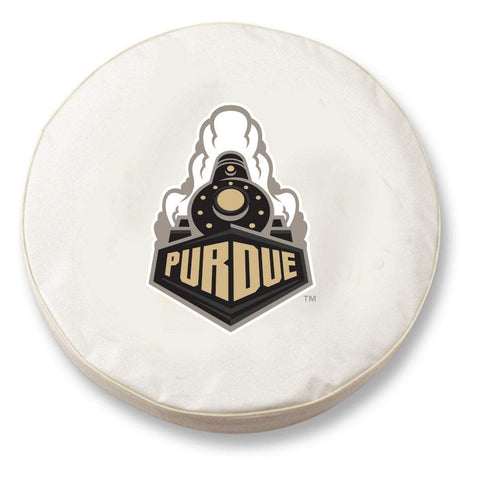 Shop Purdue Boilermakers HBS White Vinyl Fitted Spare Car Tire Cover - Sporting Up