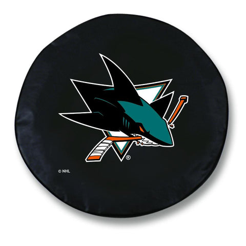 Shop San Jose Sharks HBS Black Vinyl Fitted Spare Car Tire Cover - Sporting Up