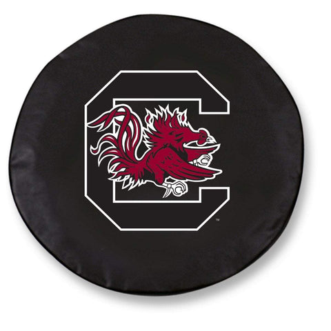 South Carolina Gamecocks HBS Black Vinyl Fitted Car Tire Cover - Sporting Up
