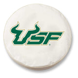 South Florida Bulls HBS White Vinyl Fitted Spare Car Tire Cover - Sporting Up