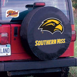 Housse de pneu de voiture équipée noire Southern Miss Golden Eagles hbs - Sporting Up